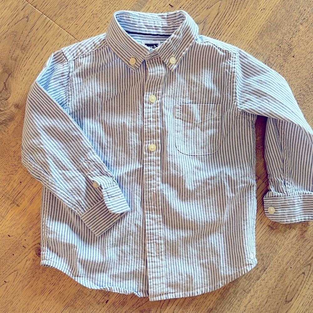 18-24m Janie & Jack Boys Striped Oxford Shirt